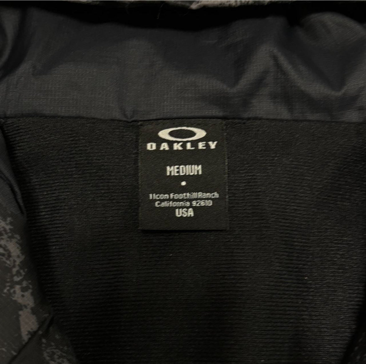 Oakley old season grey fade wash windbreaker jacket
