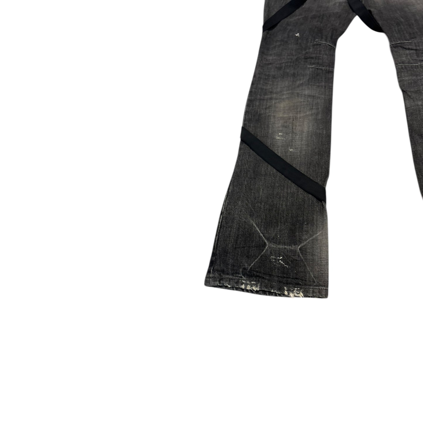 Kazuhiro Takakura grey bondage harness distressed denim jeans