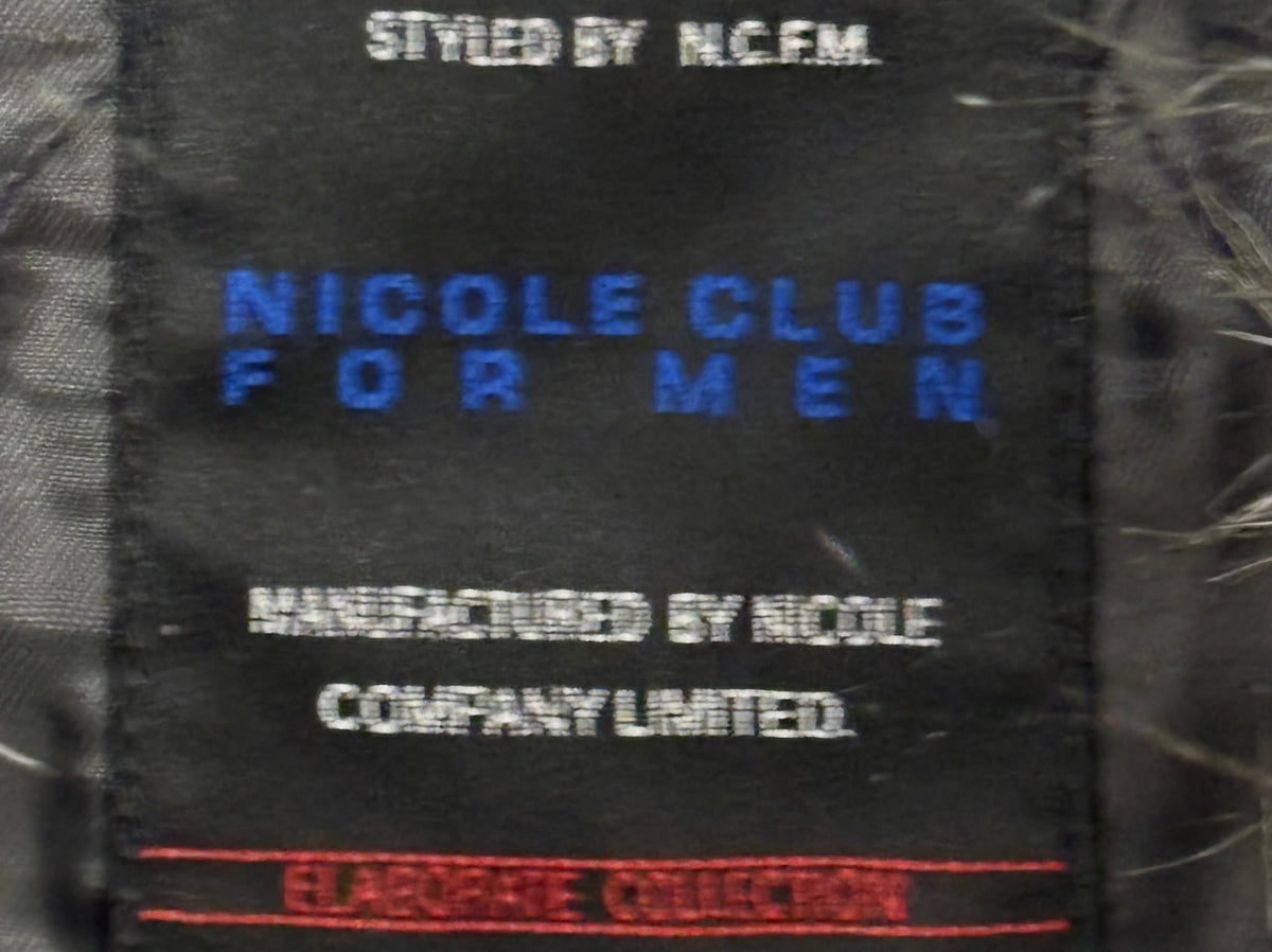 Nicole Club raccoon fur lined grey denim jacket