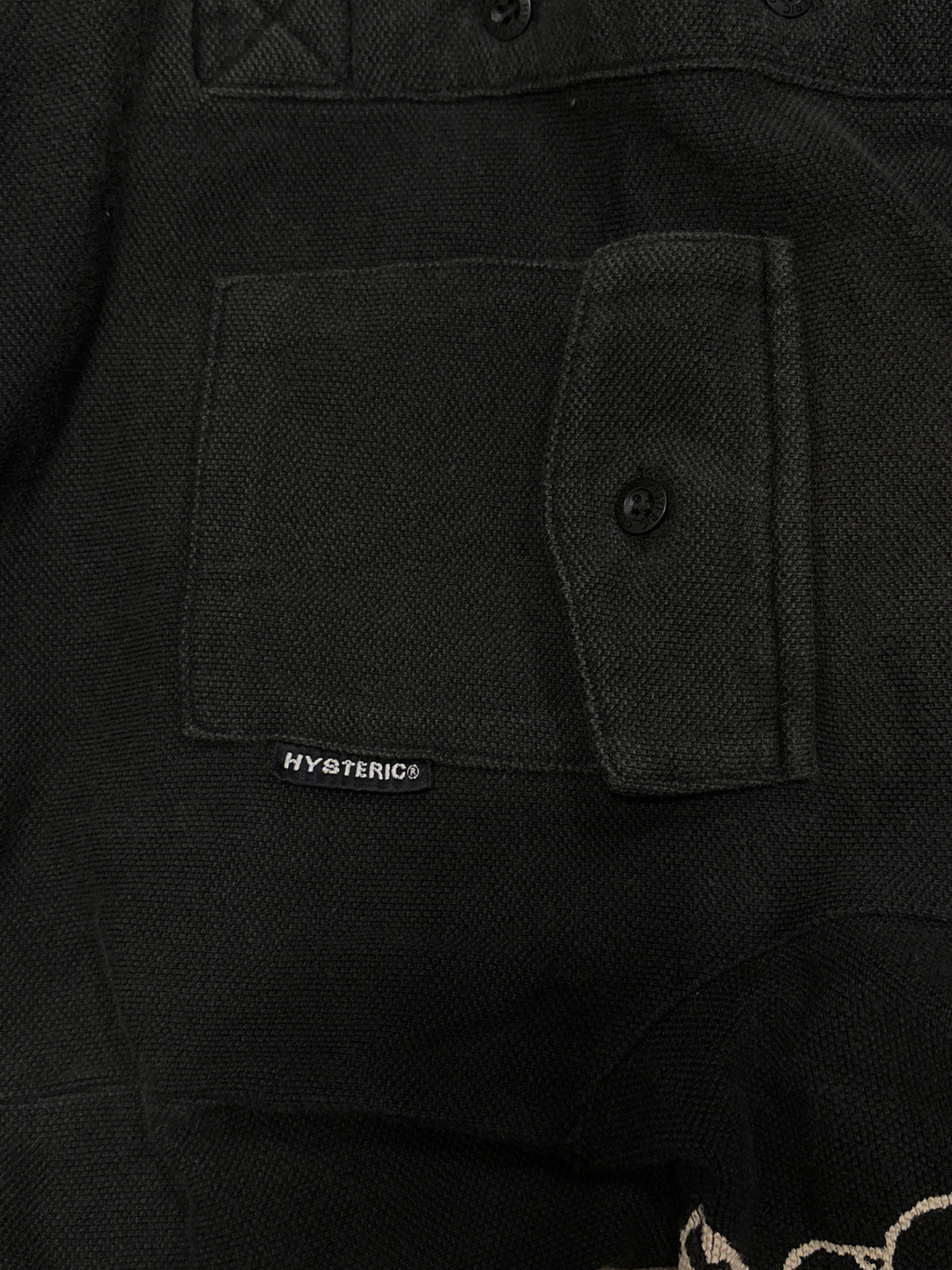 Hysteric Glamour black skull polo T-shirt