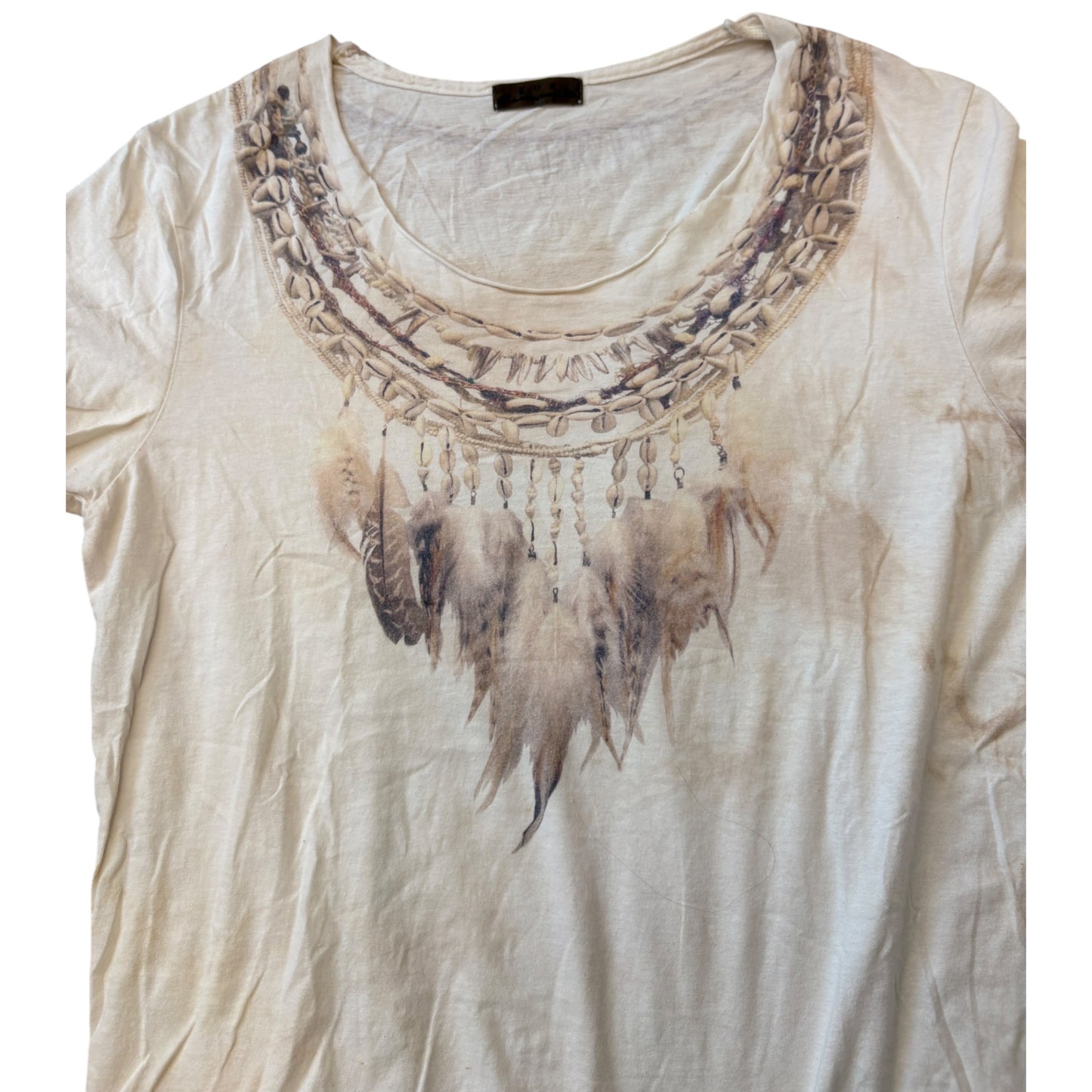 Goa tribal feather necklace T-shirt