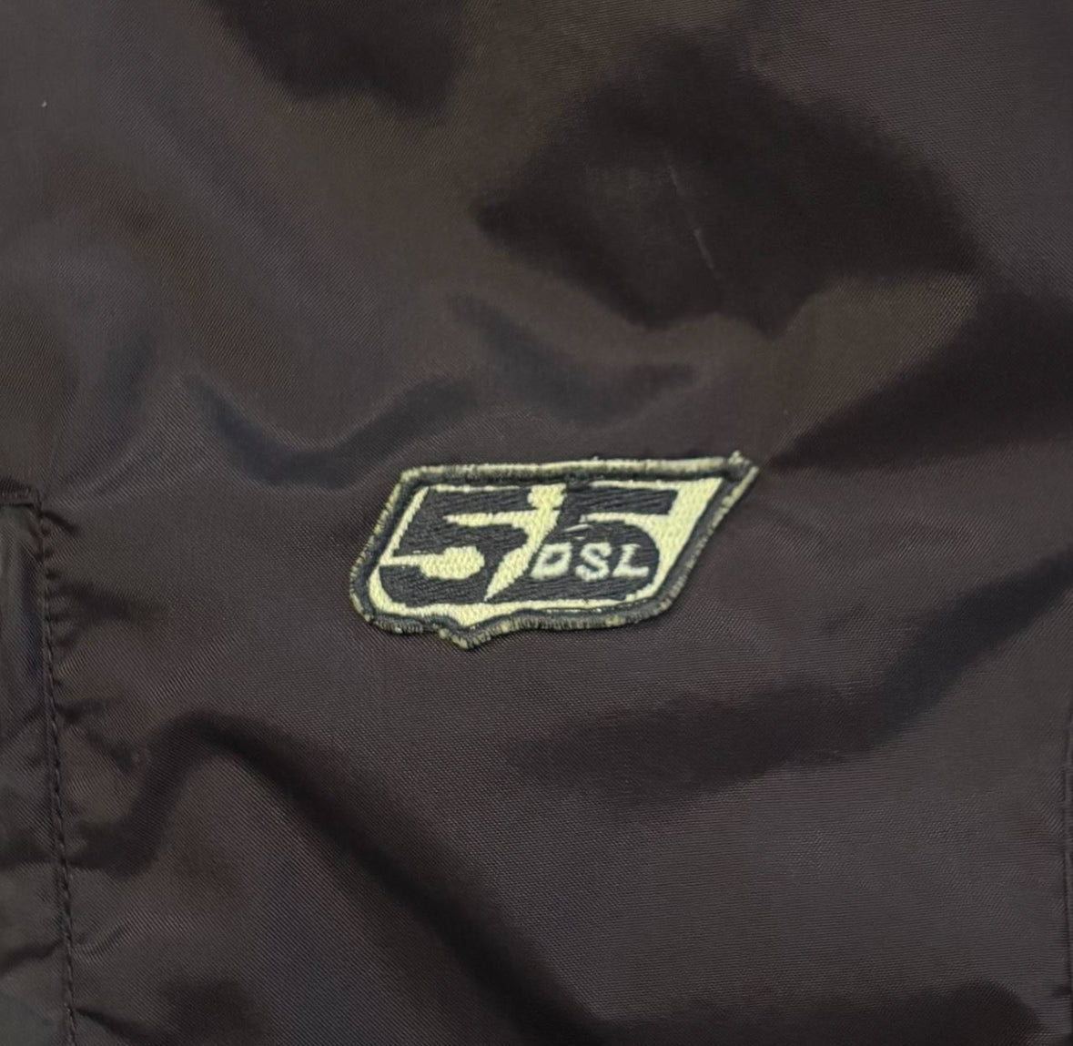 Diesel 55Dsl asymmetric zip purple windbreaker jacket