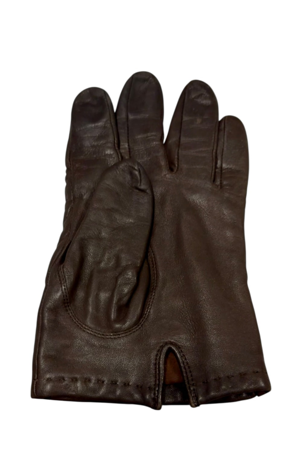 Takeo Kikuchi brown detailed leather gloves
