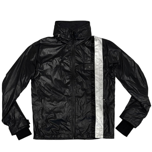 Dolce & Gabbana archived striped ski jacket w retractable bono hood