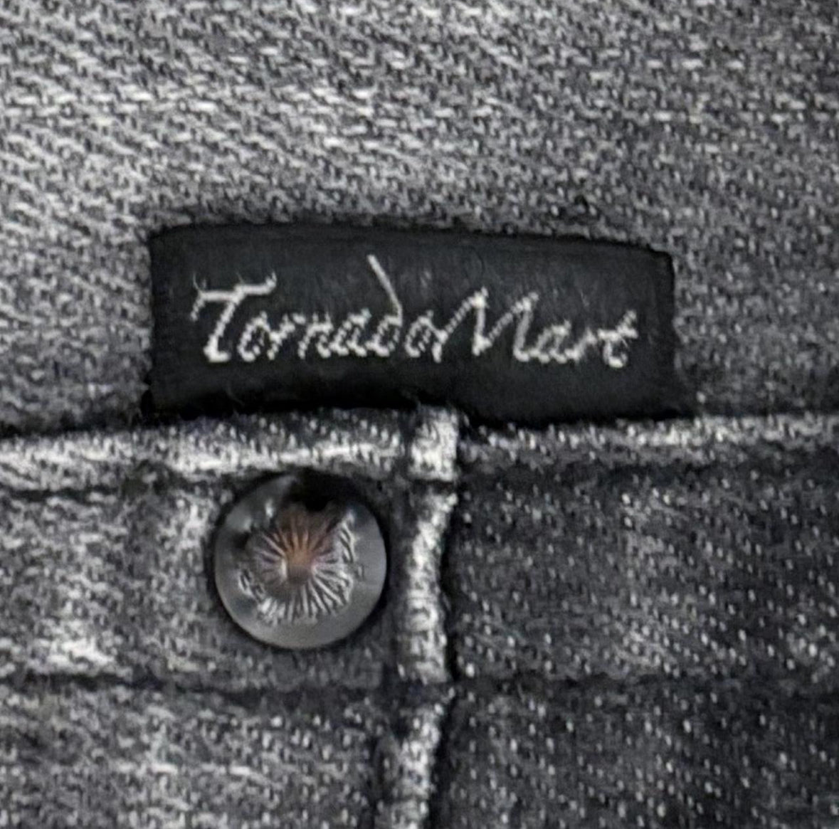 Tornado Mart black claw mark gradient streak denim jeans