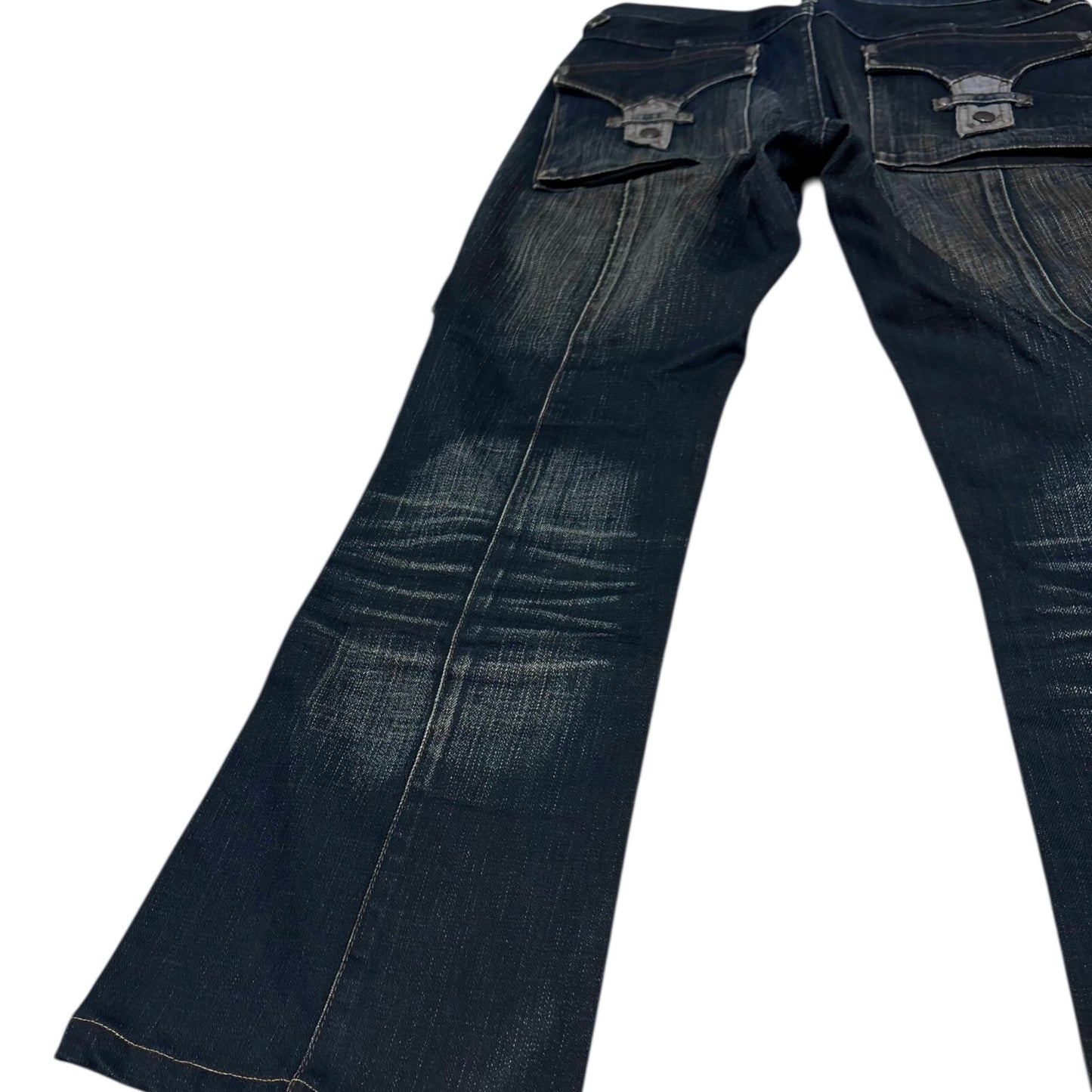 Nicole Club blue claw mark detailed multi pocket denim jeans