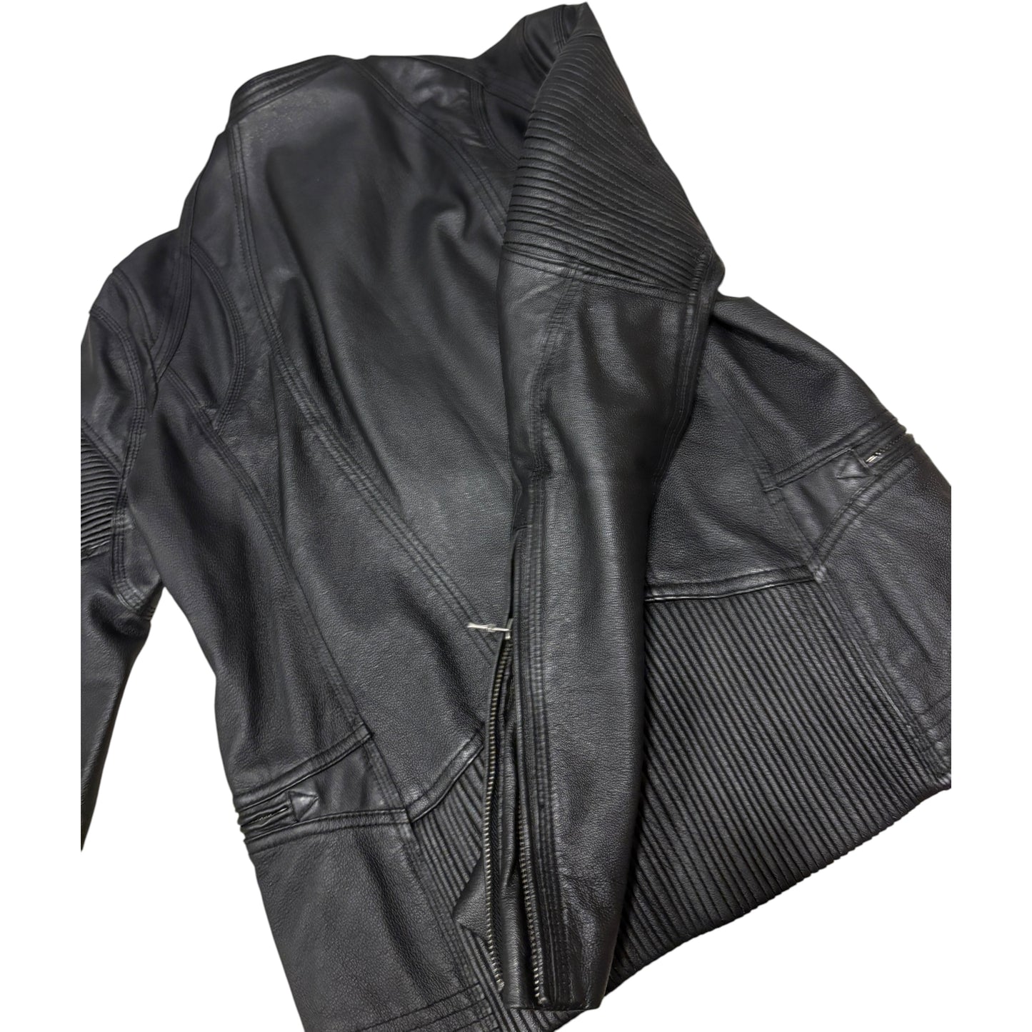 Goa buffalo leather multizip biker motorcycle jacket