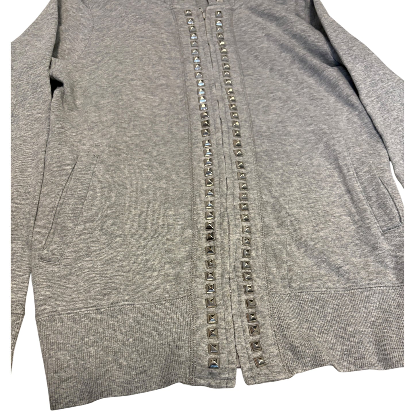 Hysteric Glamour grey studded zip hoodie