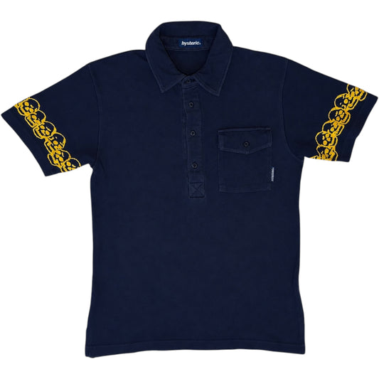 Hysteric Glamour navy skull polo T-shirt