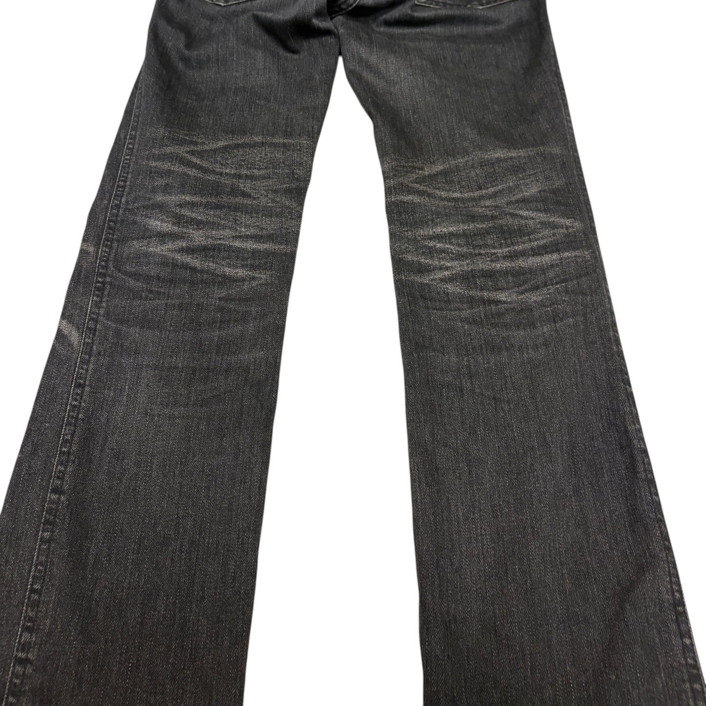 5351 Pour Les Hommes distressed grey gradient perforated wash jeans