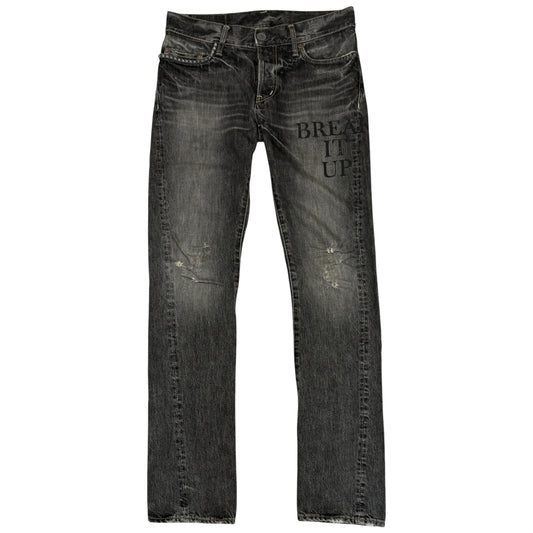 Hysteric Glamour grey studded denim jeans