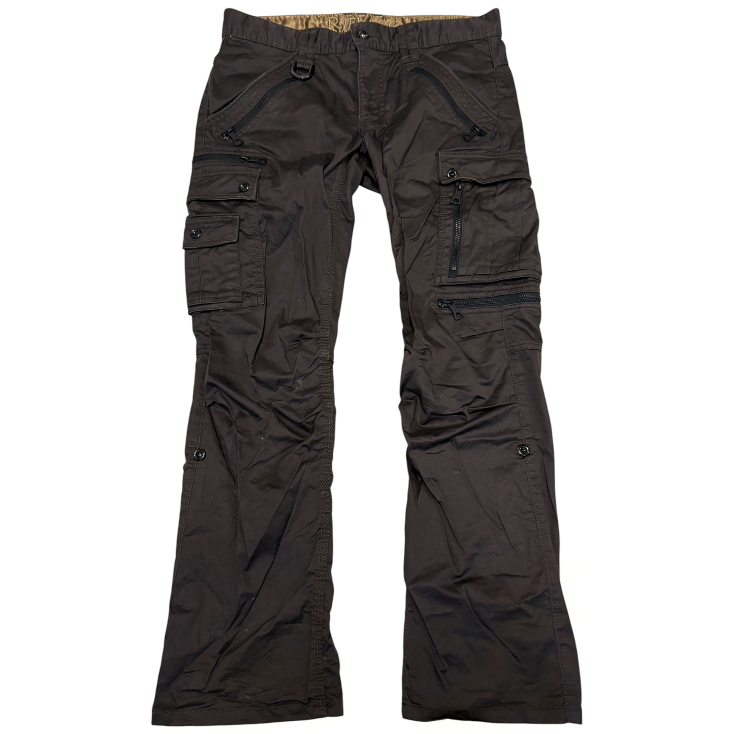 Japanese brand grey cargo utility multipocket cargo pants