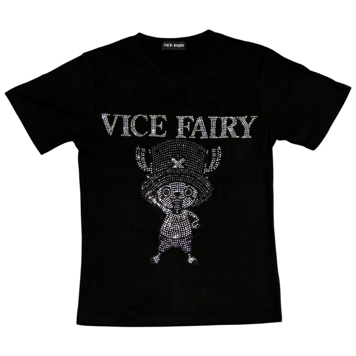 Vice Fairy rhinestone studded One Piece spellout T-shirt