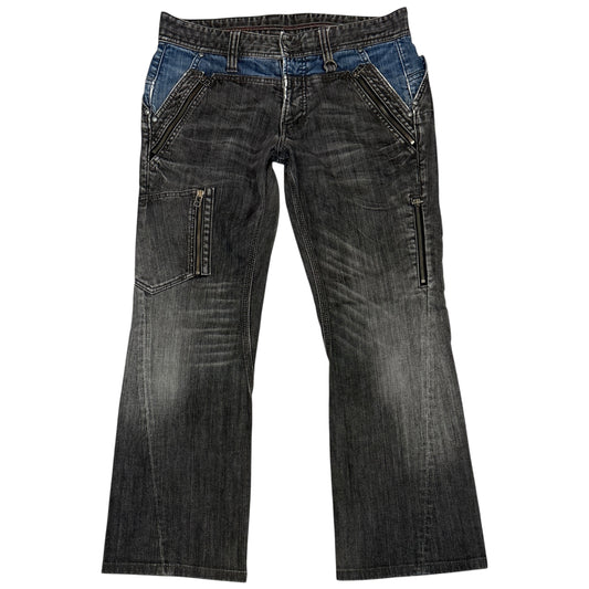 Nicole Club hybrid grey bootcut denim jeans