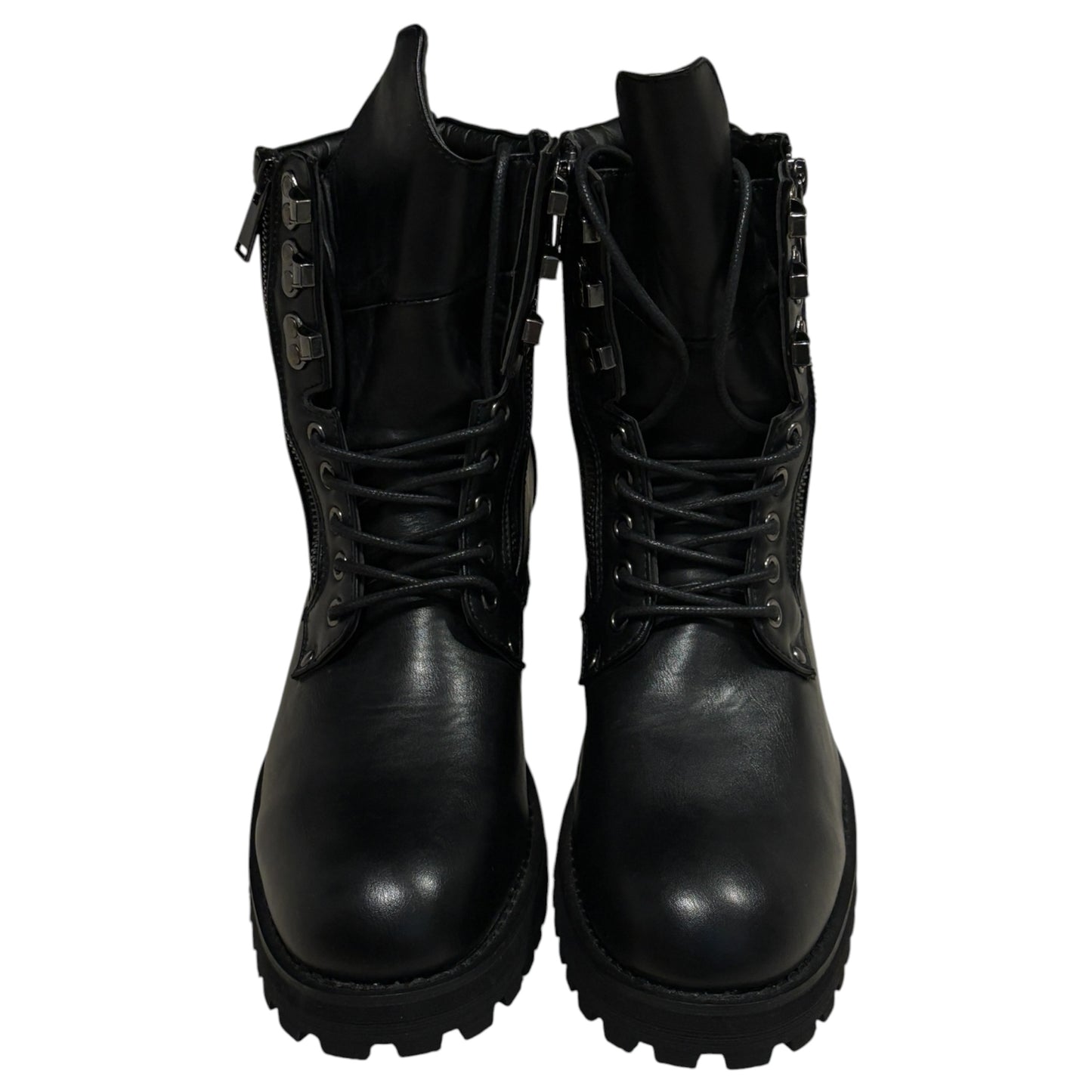 Japanese brand Boredom black studded side zipper ankle boots