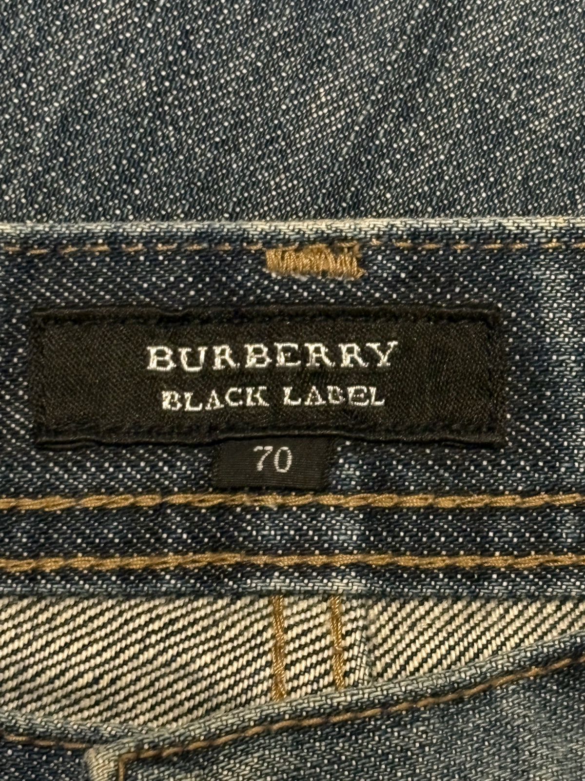 Burberry Black Label navy straight cut Japanese denim jeans