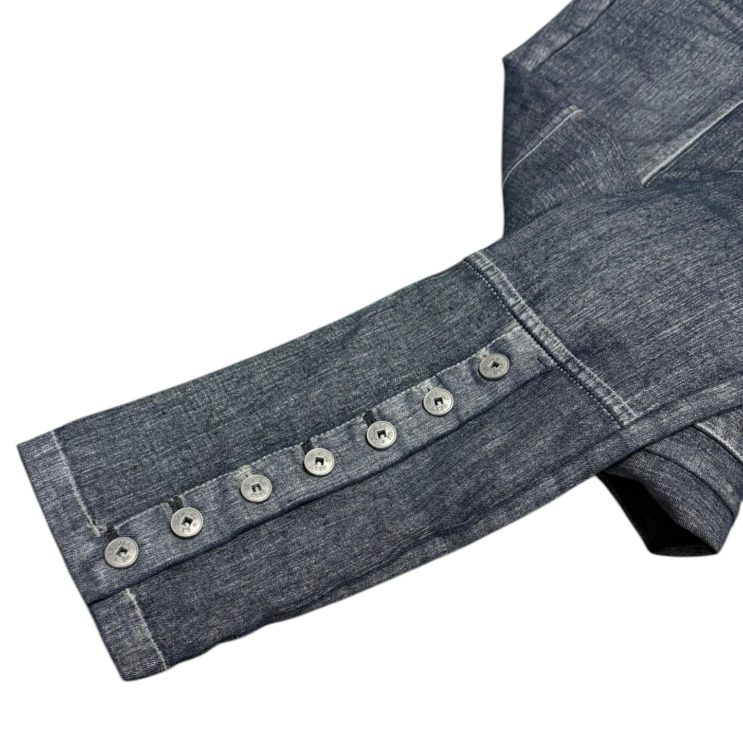 Marithe Francois Girbaud grey jeans w button
bootcuts