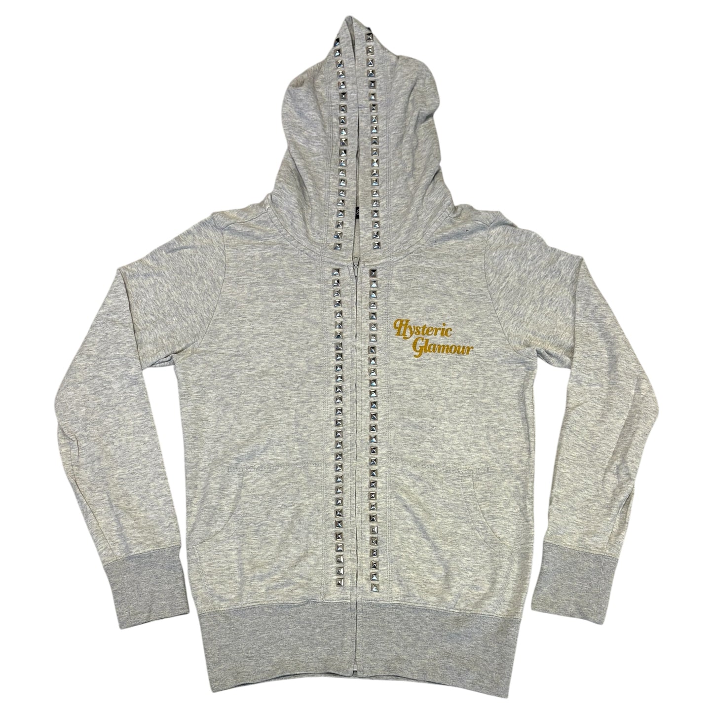 Hysteric Glamour studded grey zip hoodie