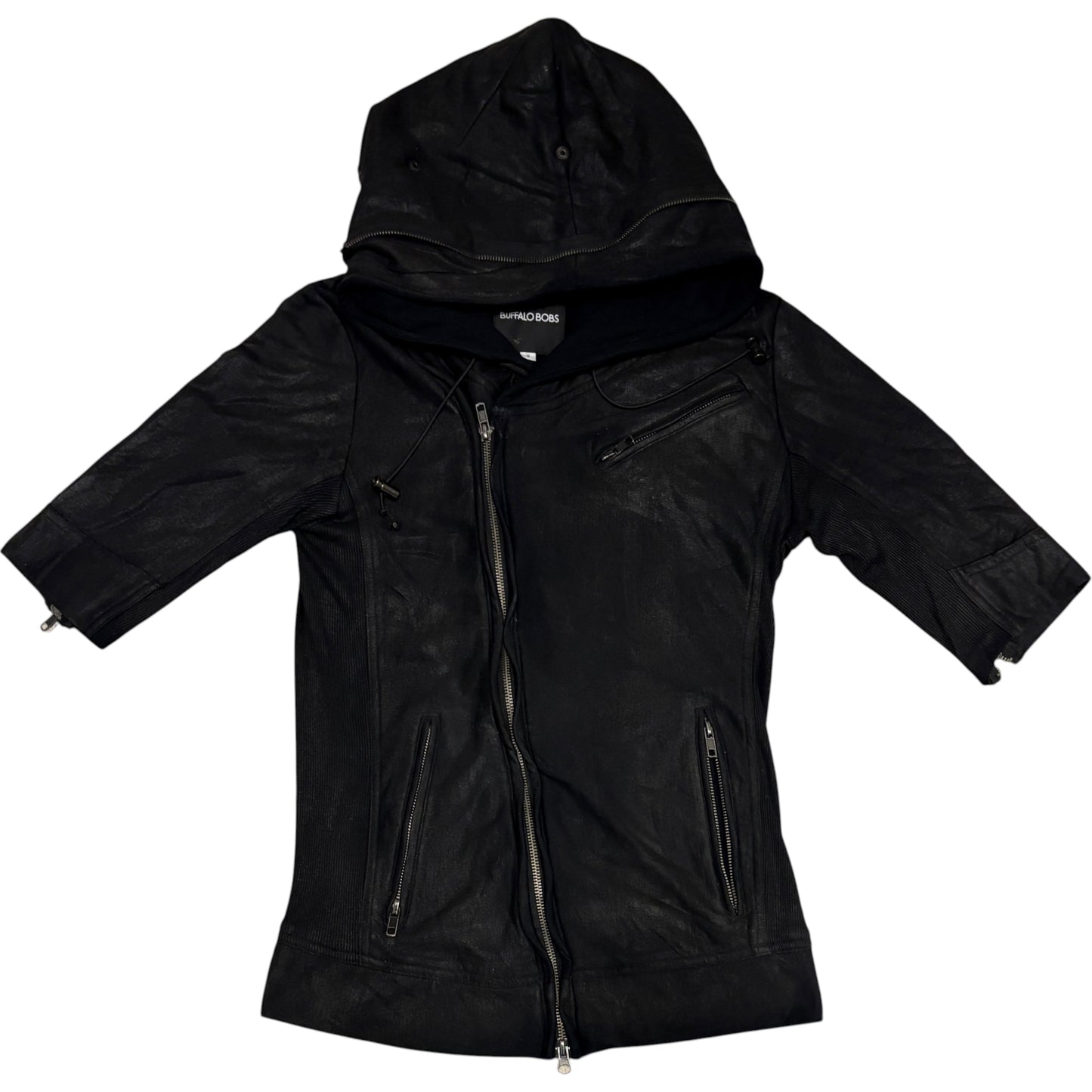 Buffalo Bobs asymmetric multizip ninja hoodie