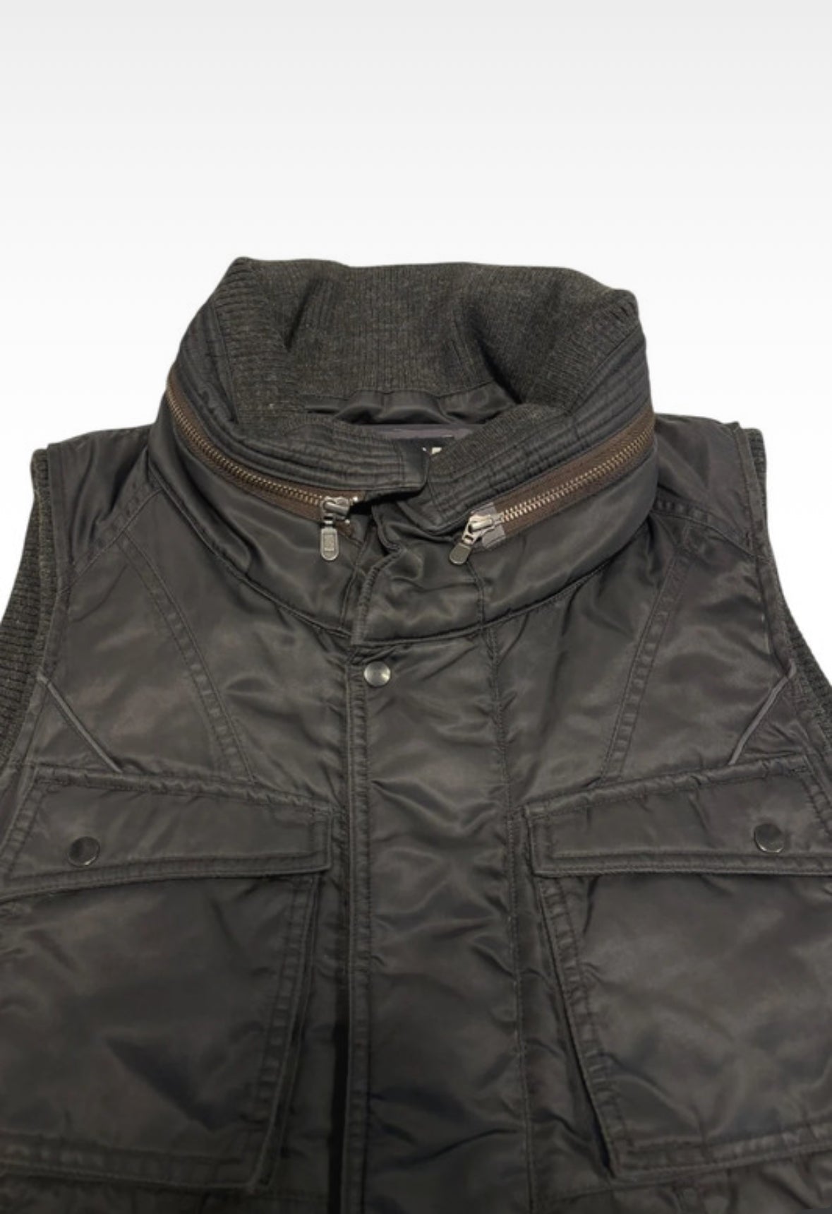 PPFM bono zip hood down filled gilet jacket