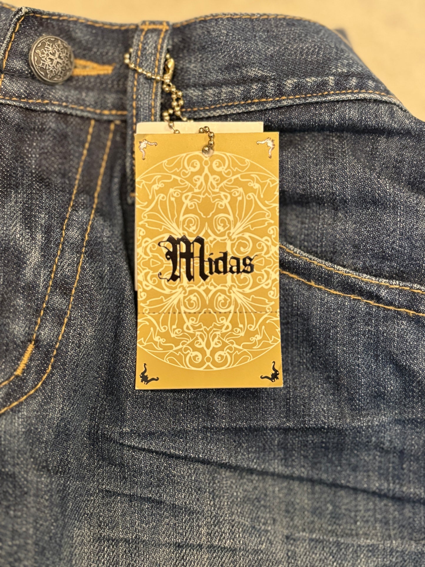 Midas snake wash bootcuts denim