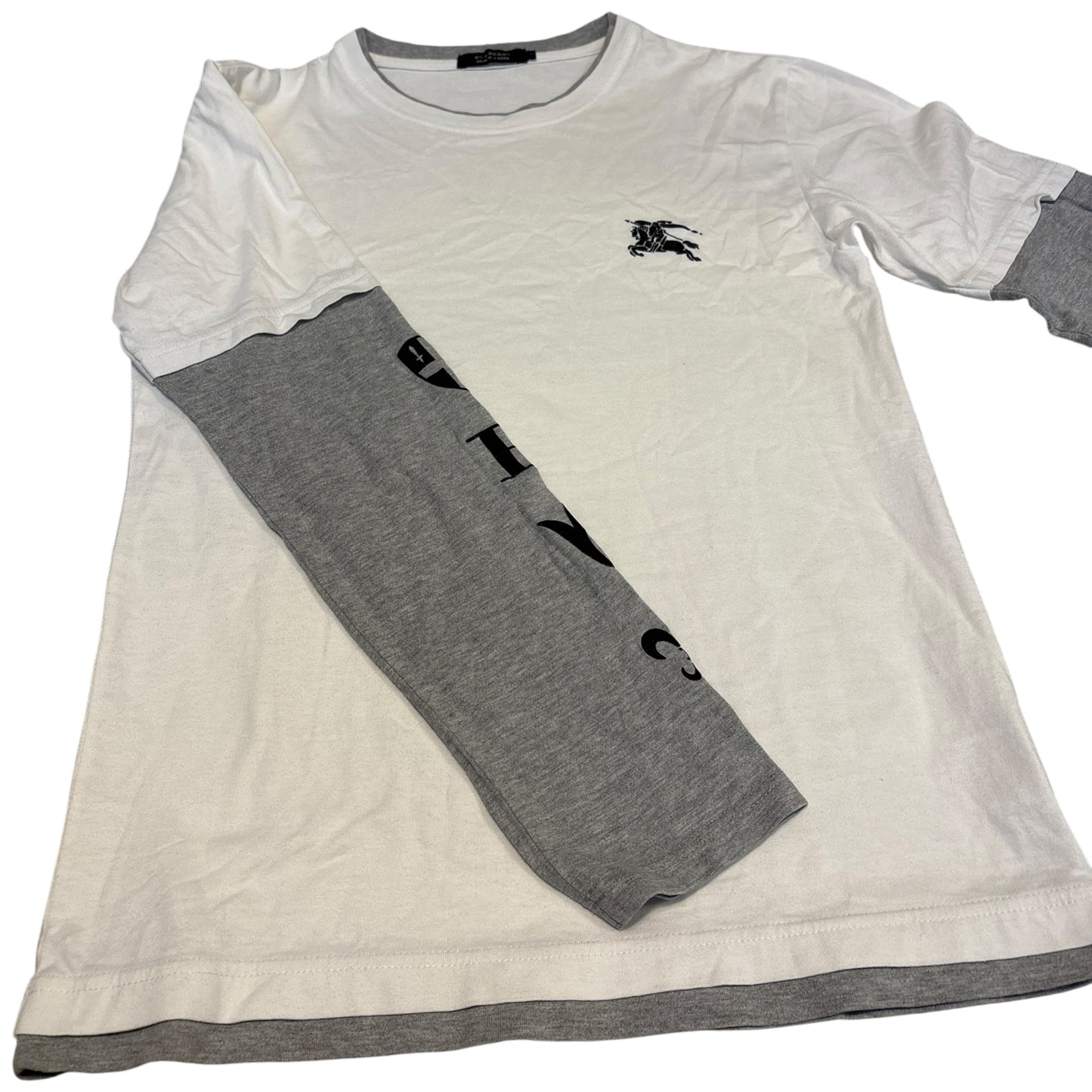 Burberry Black Label white double layer longsleeve T-shirt