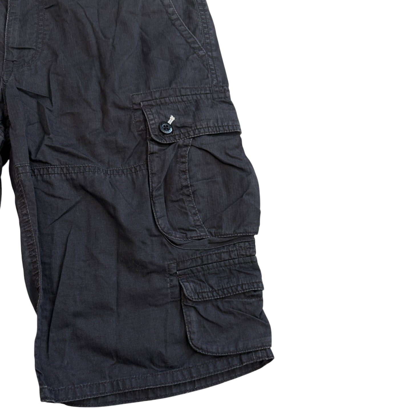 Burberry Black Label black cargo utility multipocket shorts