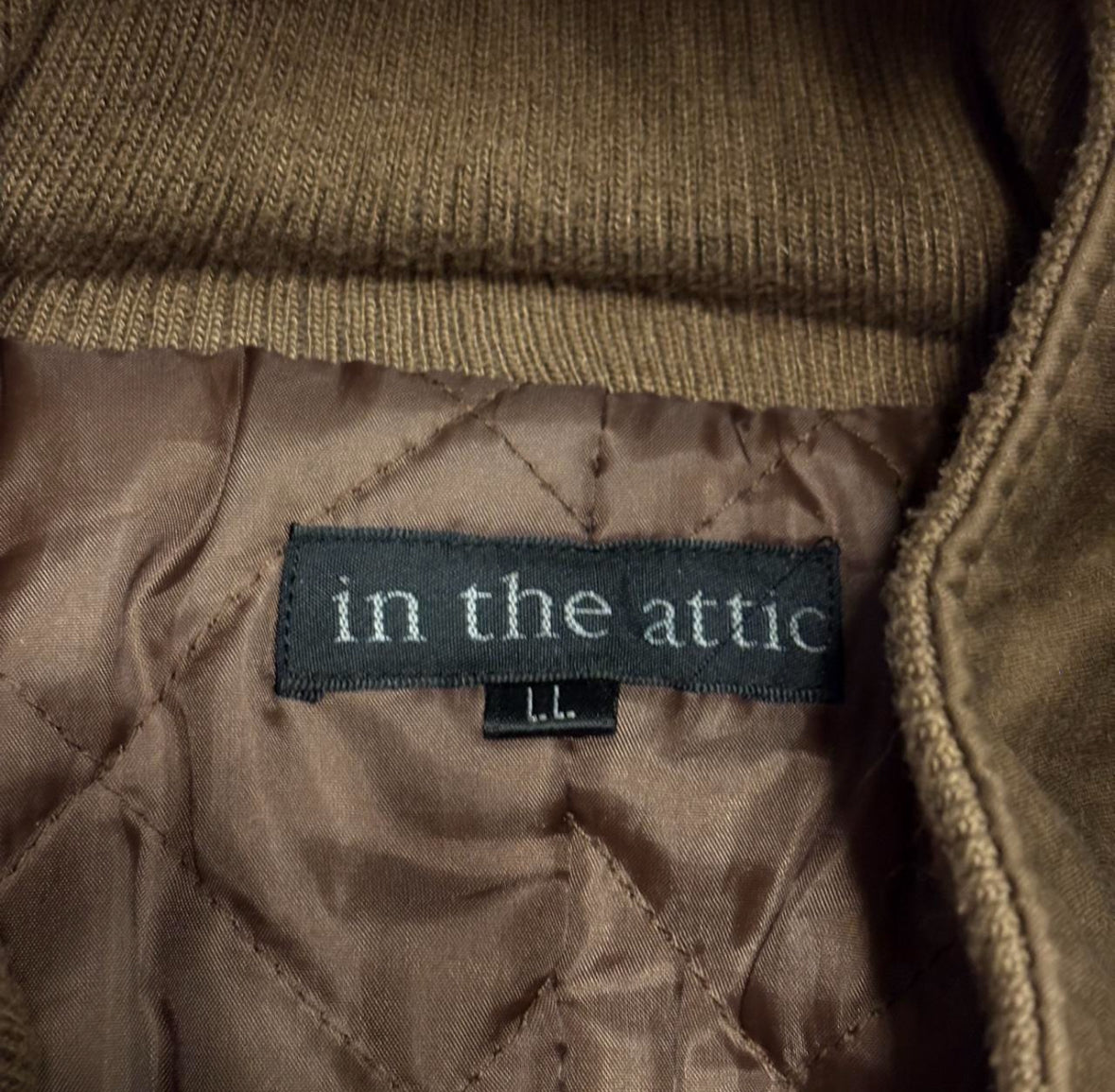 In The Attic brown fur hood brown tactical utility jacket