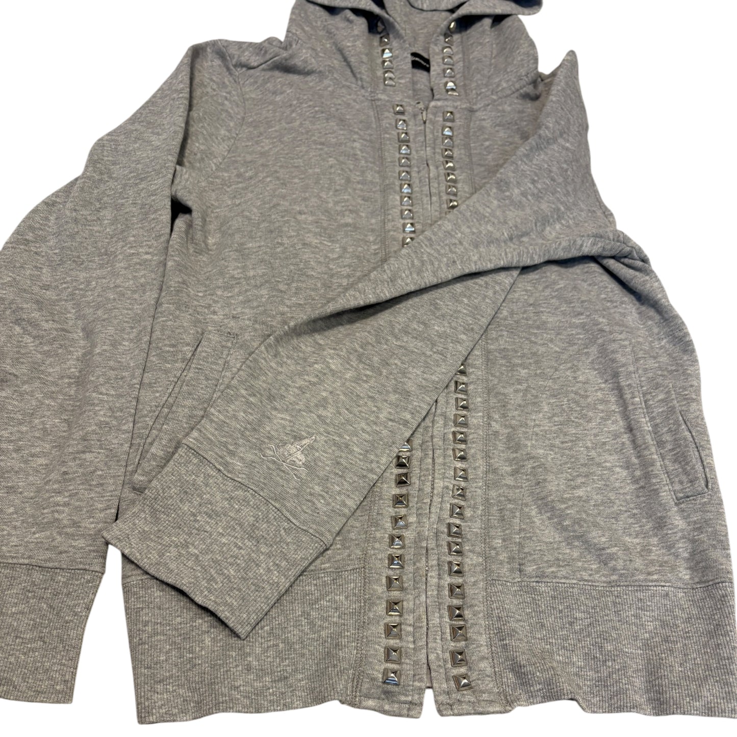 Hysteric Glamour grey studded zip hoodie