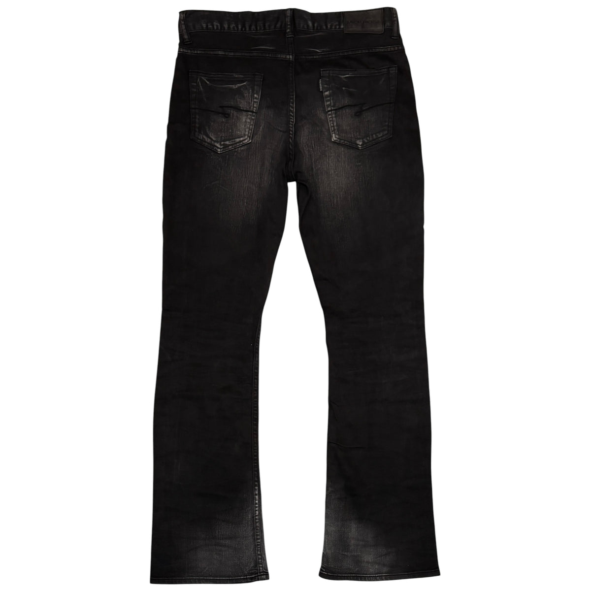 Jackrose black fade wash bootcut denim jeans