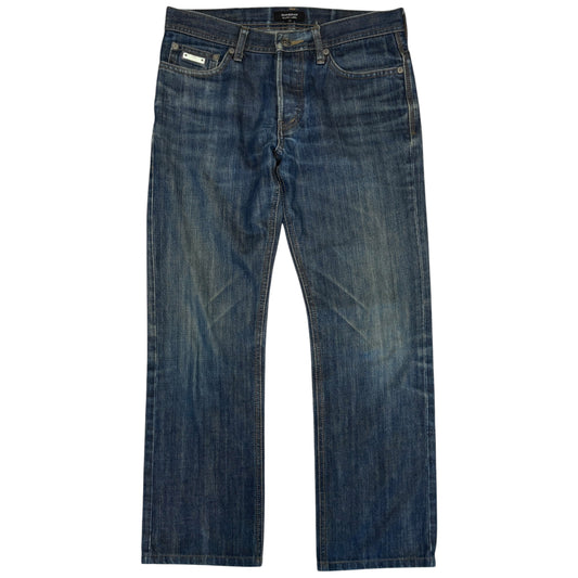 Burberry Black Label navy straight cut Japanese denim jeans