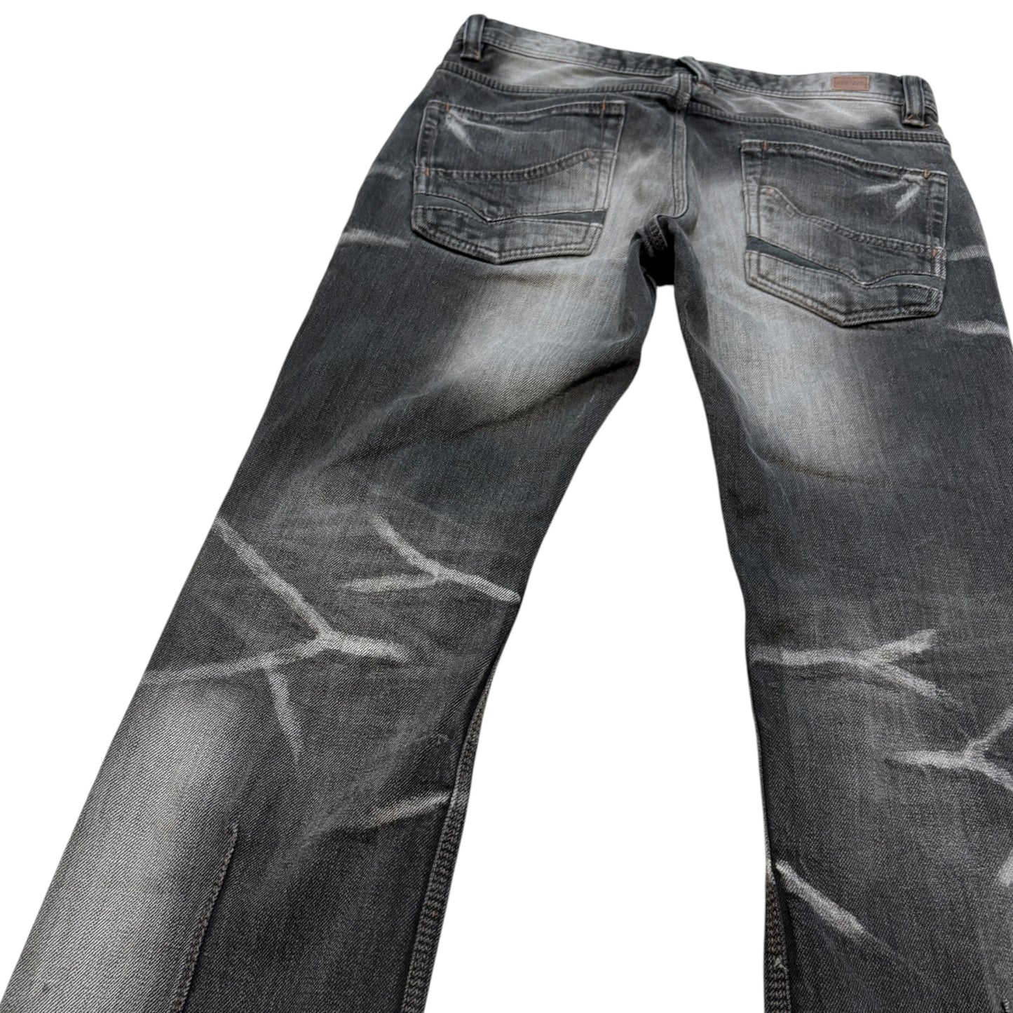 Nicole Club grey streaked claw mark shoe cut denim jeans