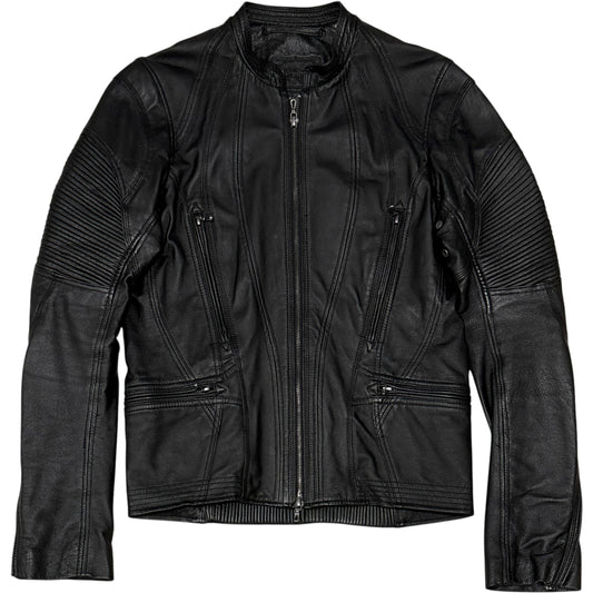Goa buffalo leather multizip biker motorcycle jacket