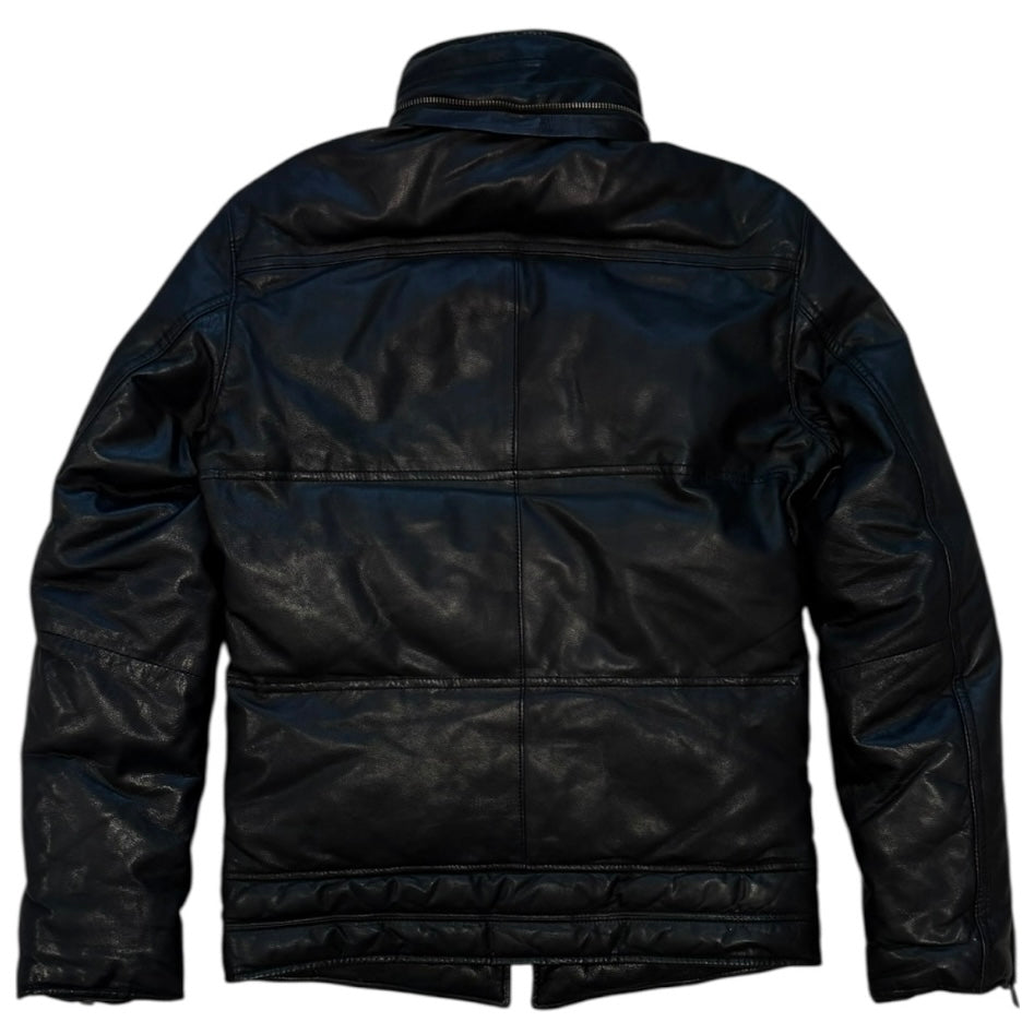 Katharine Hamnett goat leather jacket with detachable hood
