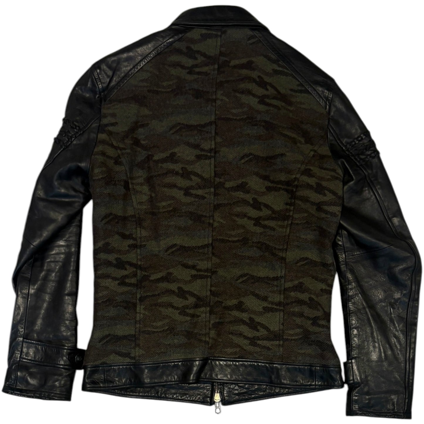 Plag hybrid camo lambskin leather jacket