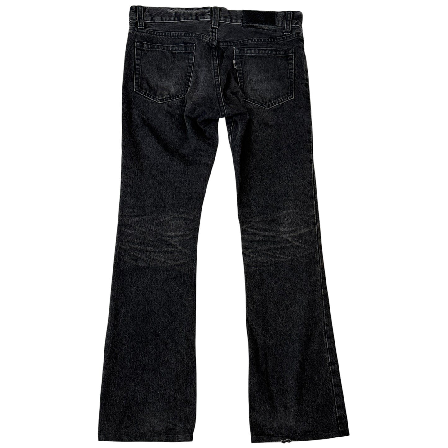 5351 Pour Les Hommes black whispered bootcut denim jeans