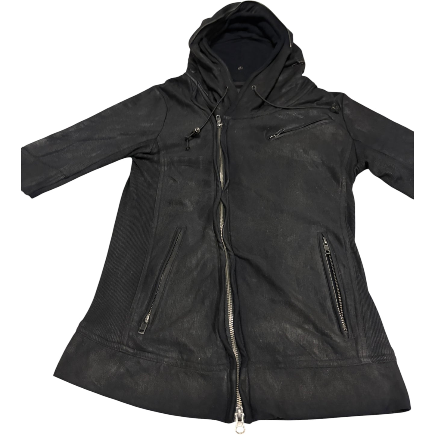 Buffalo Bobs asymmetric multizip ninja hoodie