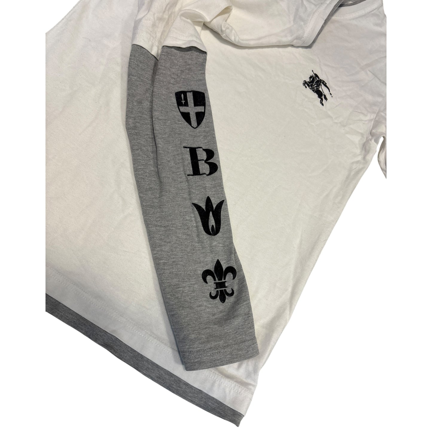 Burberry Black Label white double layer longsleeve T-shirt