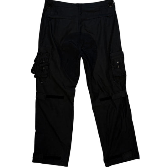 Avirex P.D.W black wide leg cargo pants
