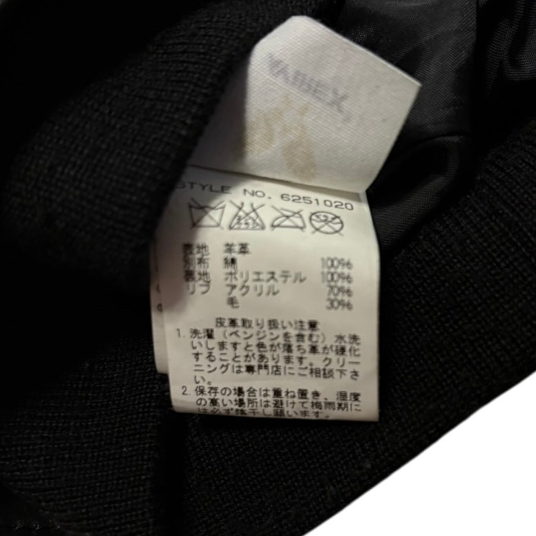 Japanese Avirex lambskin leather hooded multipocket jacket