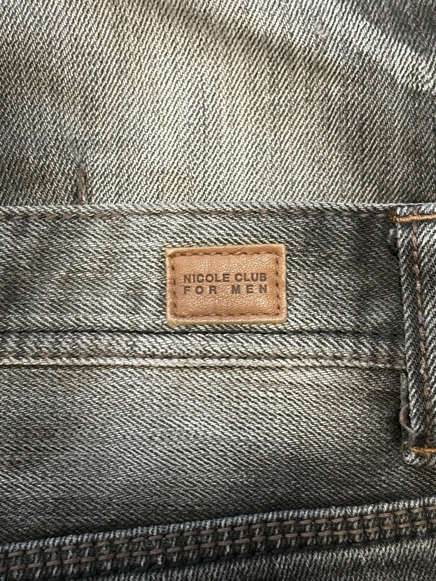Nicole Club grey streaked claw mark shoe cut denim jeans
