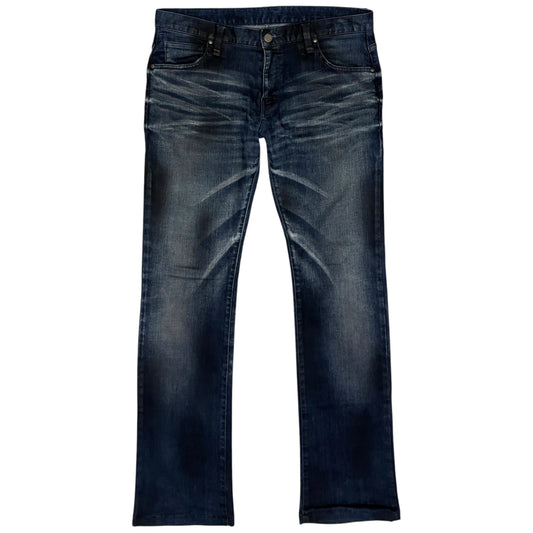 Tornado Mart blue gradient whiskered denim jeans