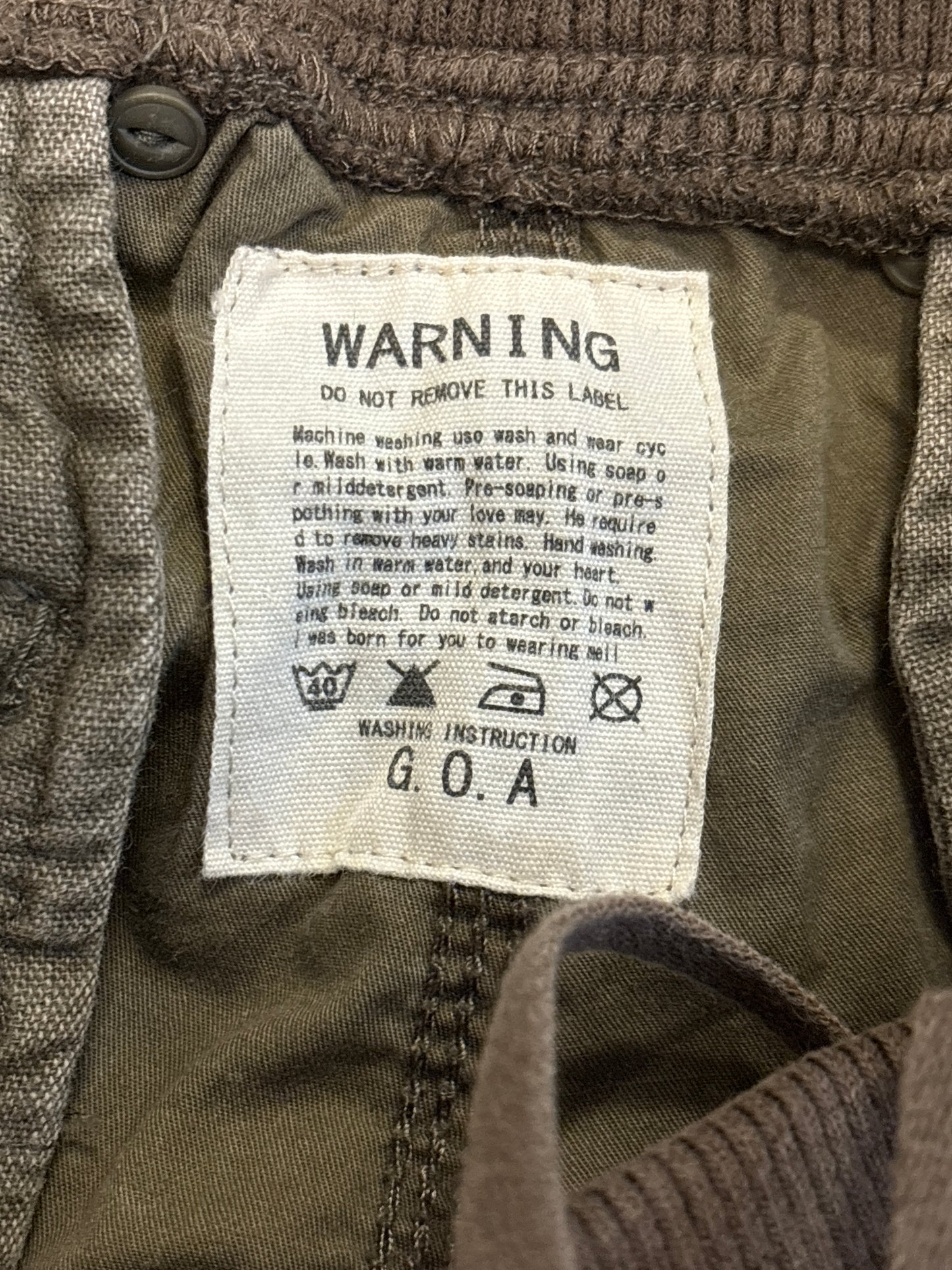 Goa camo parachute suspender cargo pants