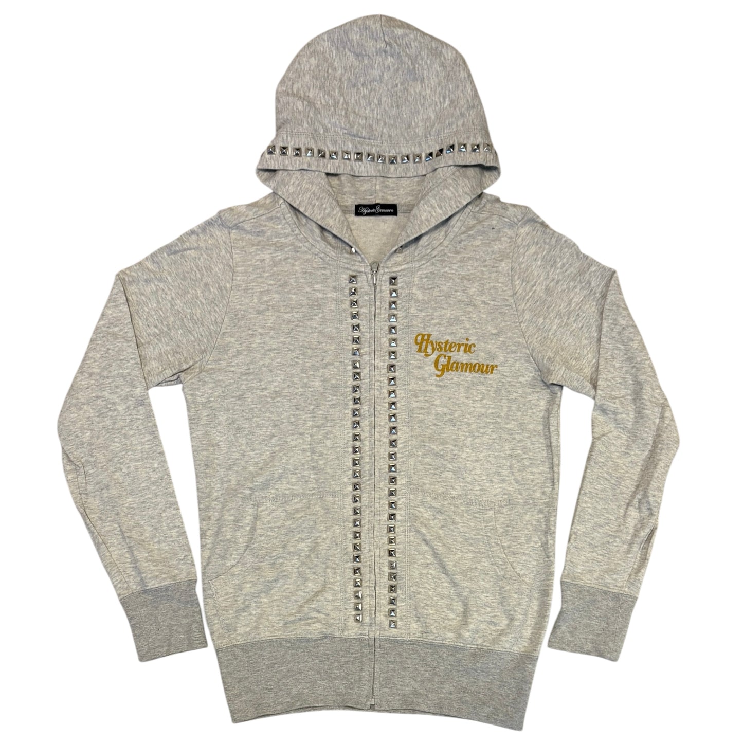 Hysteric Glamour studded grey zip hoodie