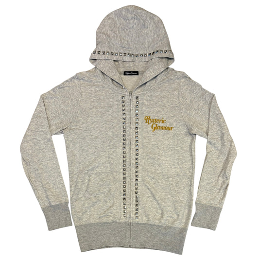 Hysteric Glamour studded grey zip hoodie