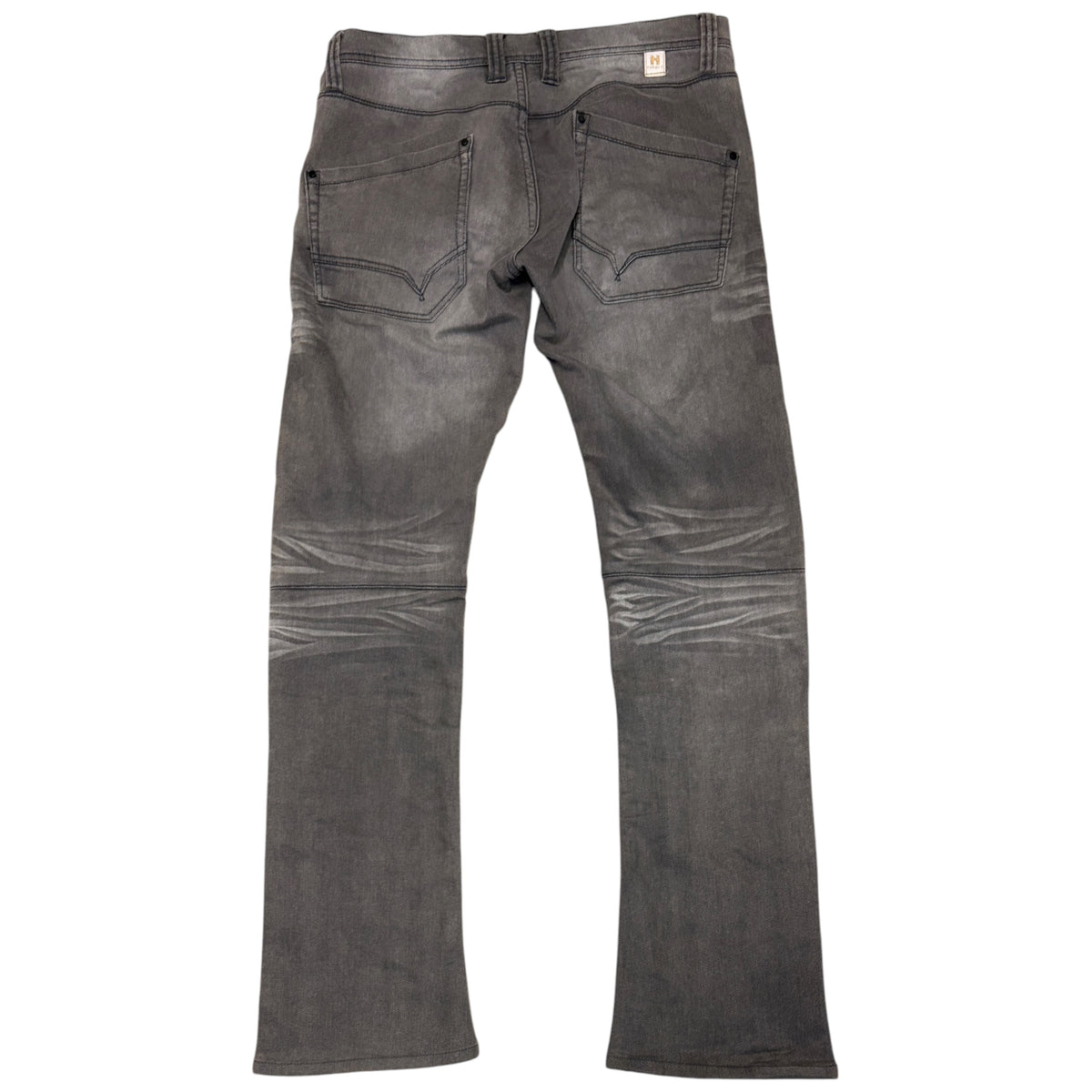 Hideaways grey streaked denim jeans