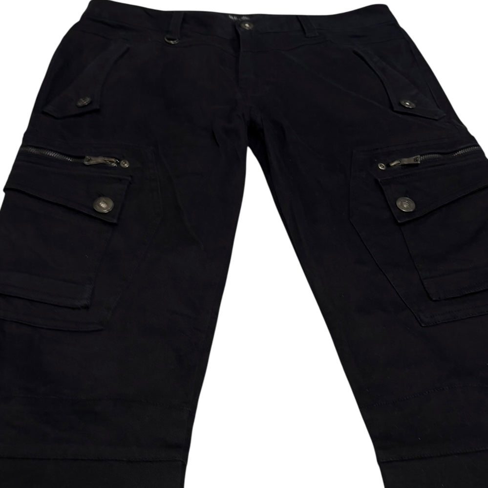 Japanese brand In The Attic black biker cargo jeans