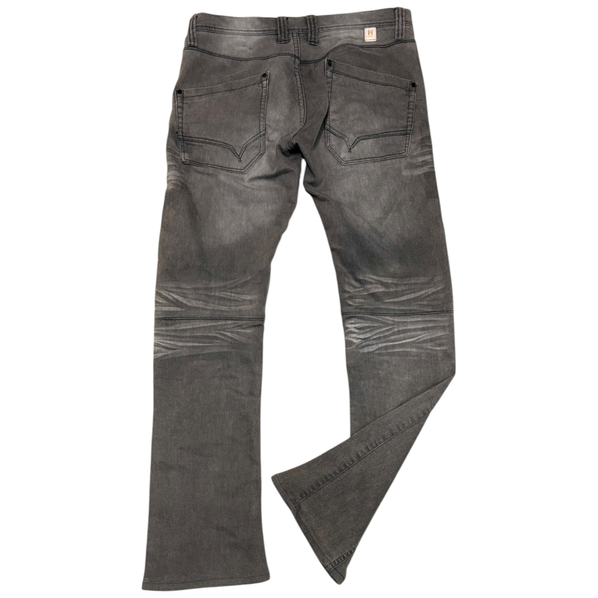 Hideaways grey streaked denim jeans