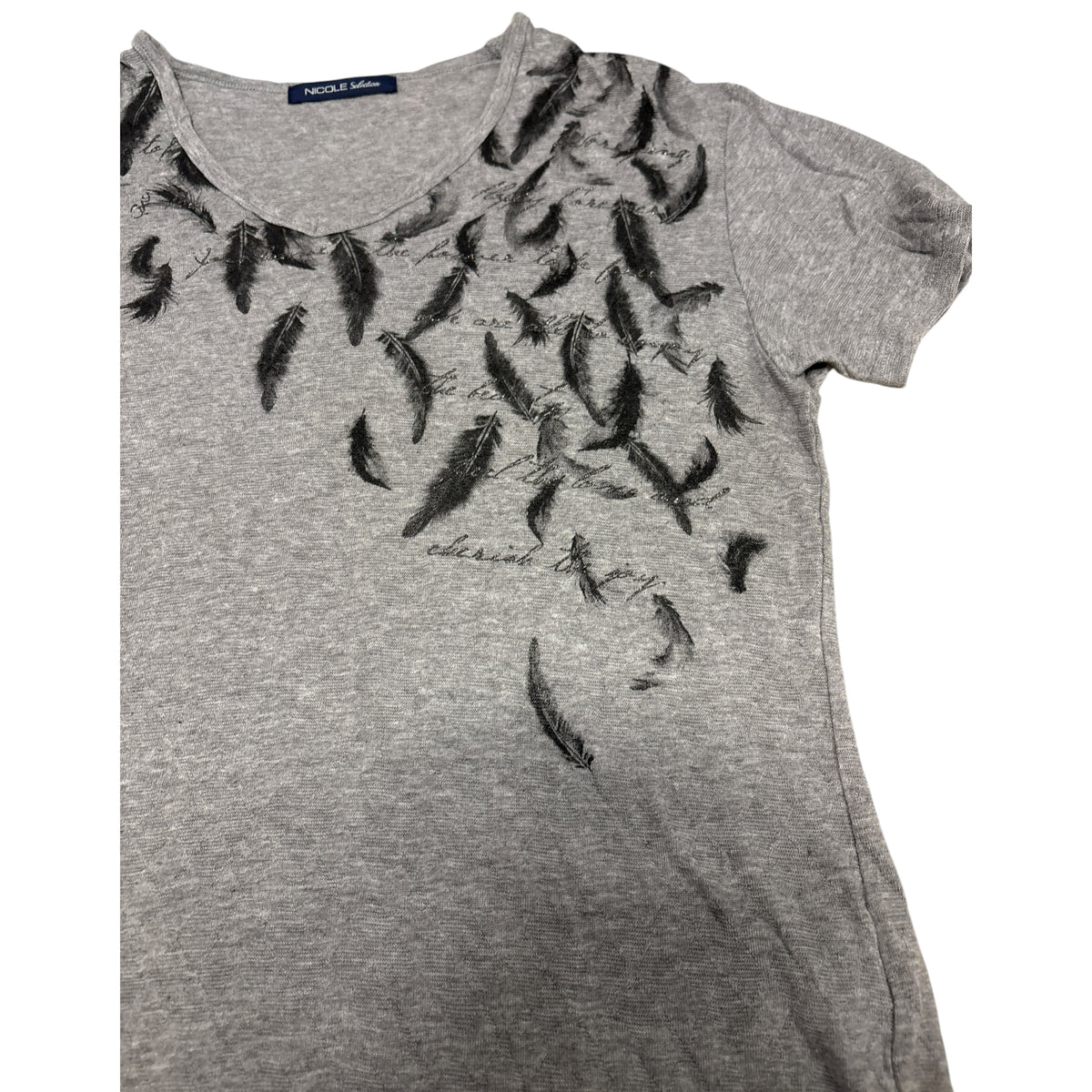 Nicole Club grey feather T-shirt