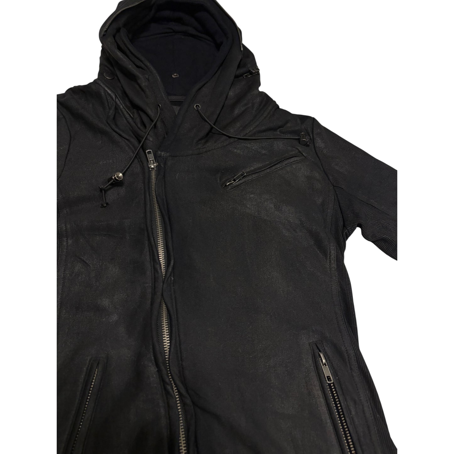 Buffalo Bobs asymmetric multizip ninja hoodie